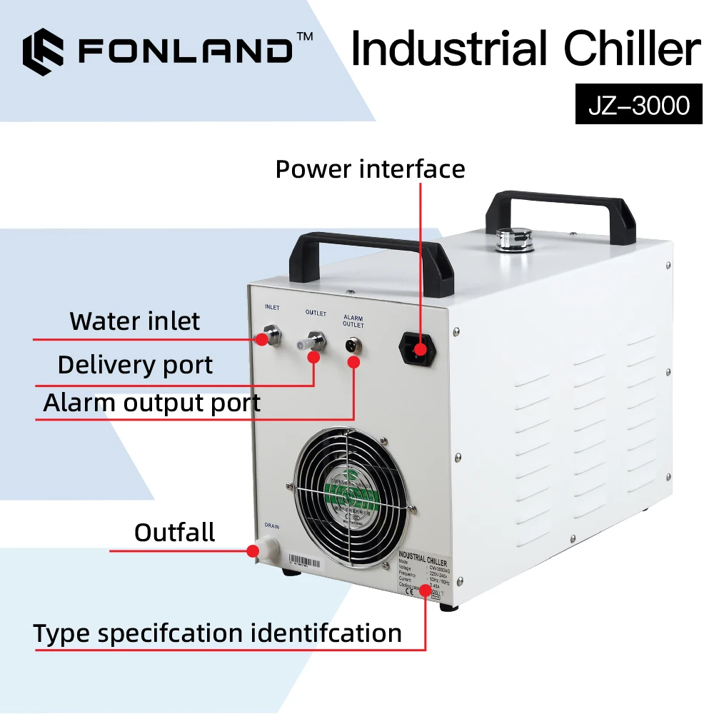 FONLAND JZ-3000 DG110V AG220V  - đánh giá và giá Laser Industrial Chiller